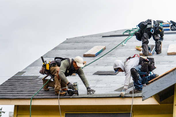 Professional Roof Replacement technician working in Sand Springs, MT
